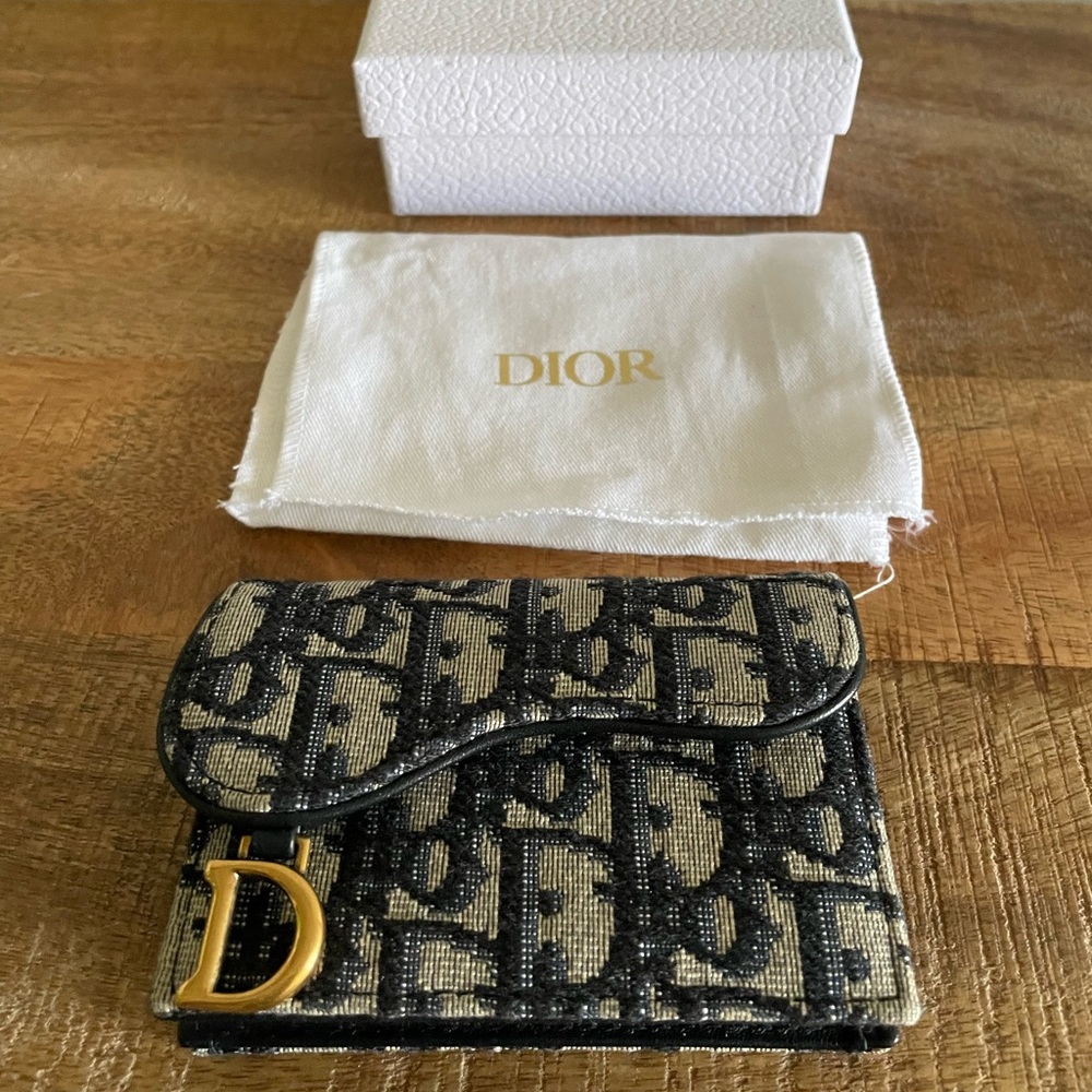 Dior Saddle Flap Card Holder